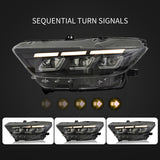 2015-2017 Ford Mustang Front Bumper Conversion W/ Headlights Grille PP