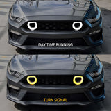 2015-2017 Ford Mustang Front Bumper Cover W/ LED Grilles Headlights