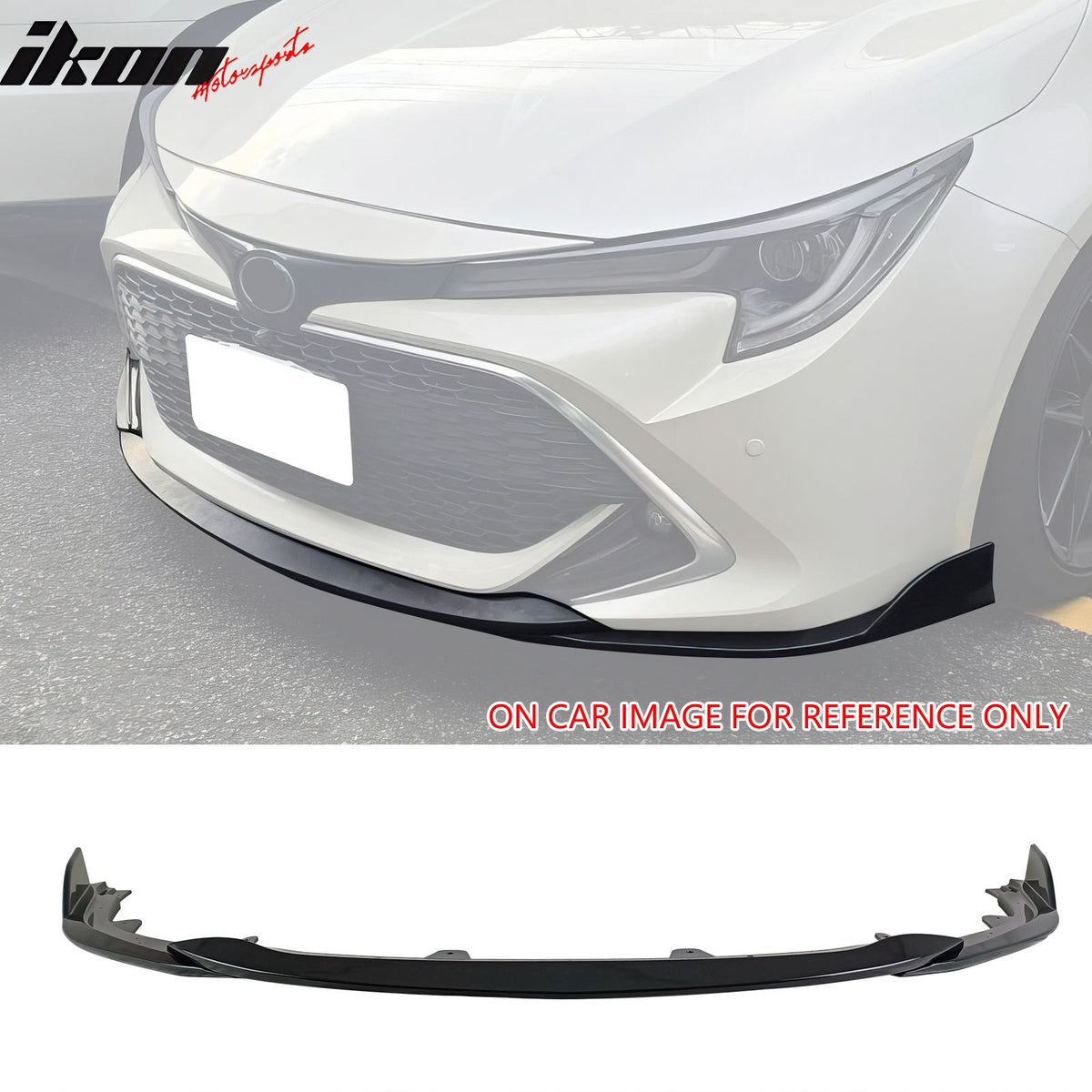 2019-2022 Toyota Corolla E210 5Dr Gloss Black 3PCS Front Bumper Lip