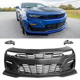 2019-2024 Chevy Camaro SS Unpainted Front Bumper Turn Signal Matte Black Lip