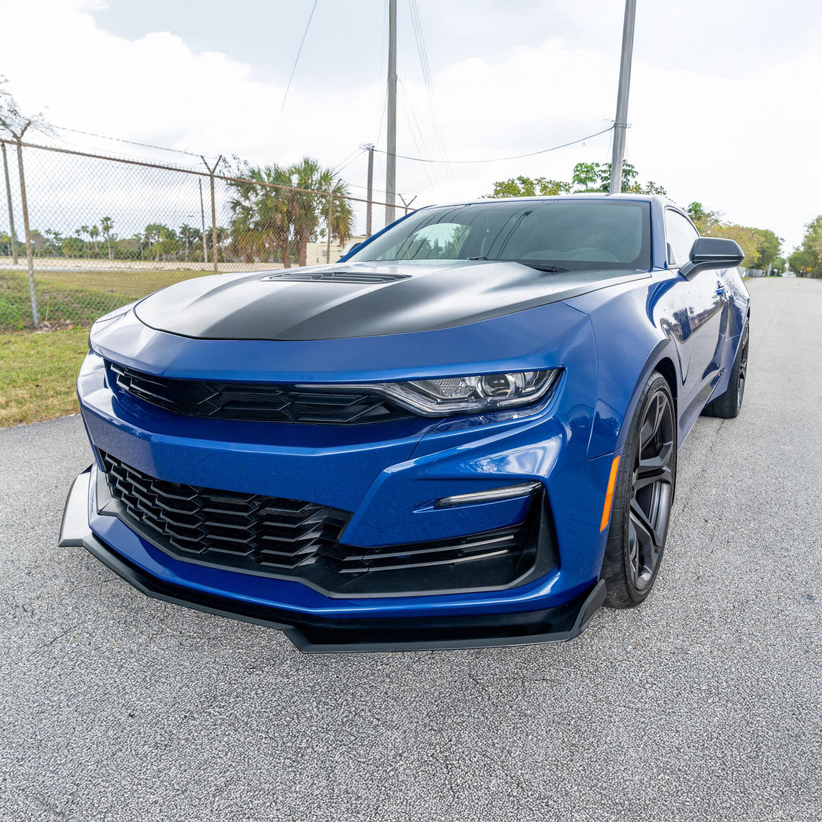 2019-2024 Chevy Camaro SS Unpainted Front Bumper Turn Signal Matte Black Lip