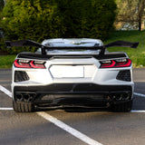 Trunk Spoiler Panel for Chevy Corvette C8 Z07 Style 2020-2026 Pearl Black