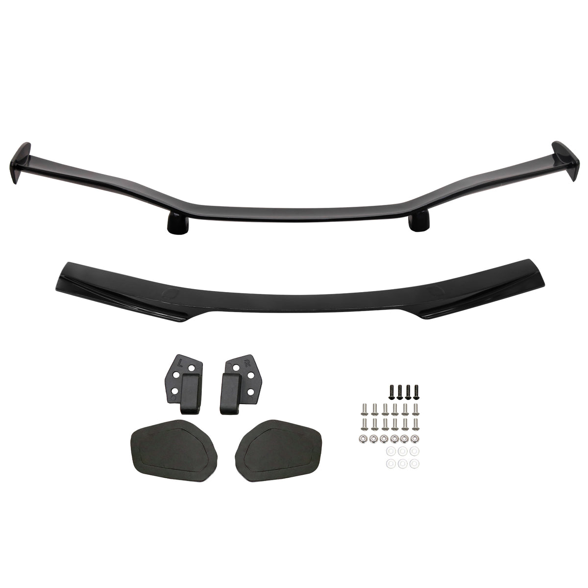 Trunk Spoiler Panel for Chevy Corvette C8 Z07 Style 2020-2026 Pearl Black