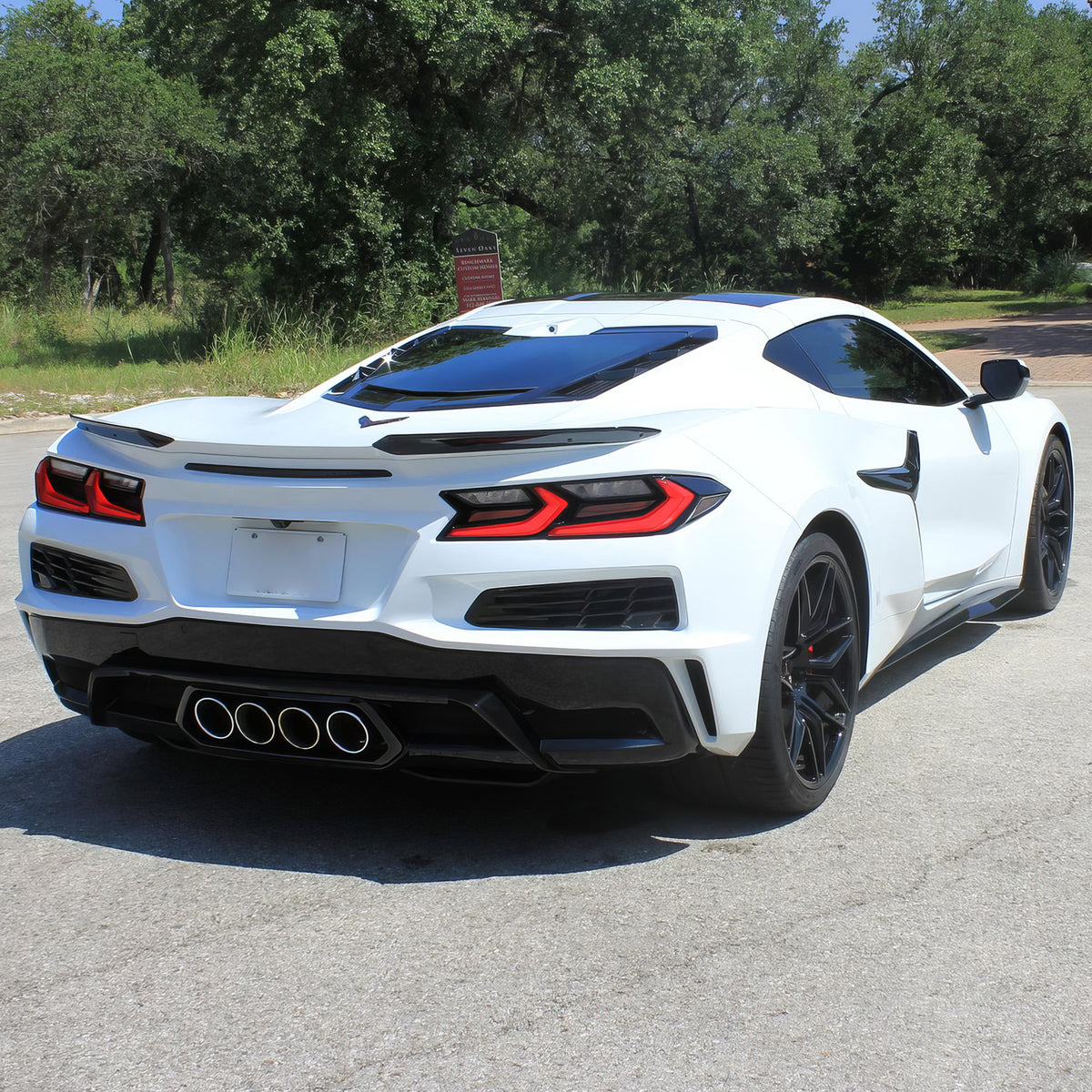 2020-2026 Chevy Corvette C8 OE Rear Bumper Diffuser Silver Exhaust Tip
