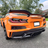 2020-2026 Chevy Corvette C8 Rear Bumper Black Exhaust Trunk Spoiler