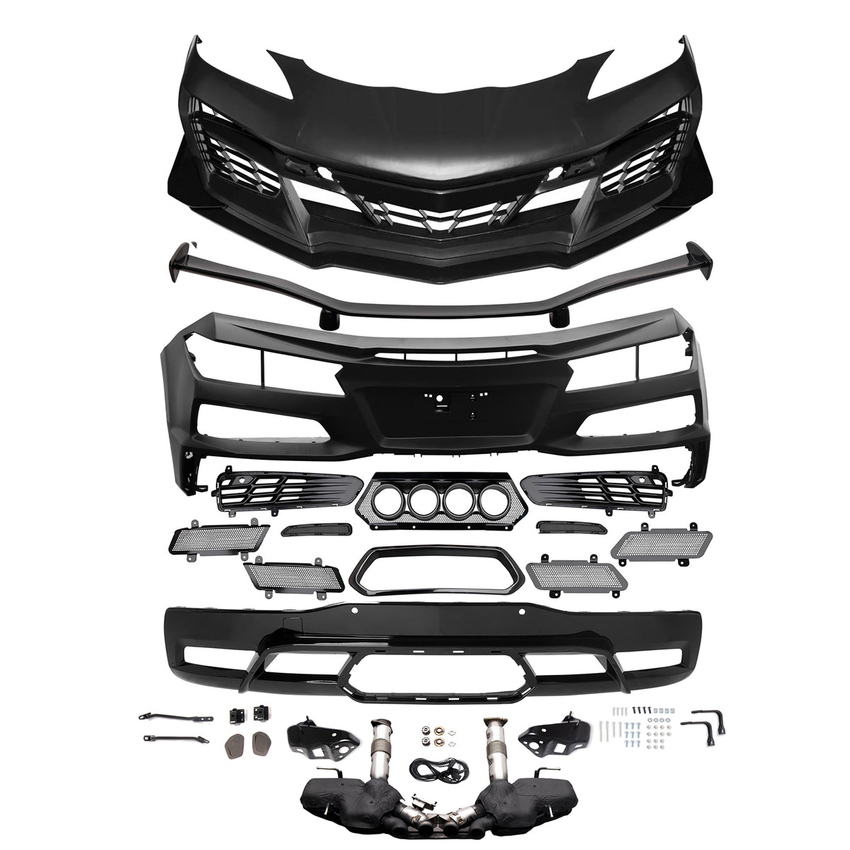 Front Rear Bumpers Exhaust Trunk Spoiler for Corvette C8 2020-2026