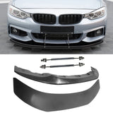 2014-2020 BMW F32 F33 F36 Front Bumper Lip PU + Splitter+ Gunmetal Rod