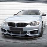 2014-2020 BMW F32 F33 F36 Front Bumper Lip PU + Splitter+ Gunmetal Rod