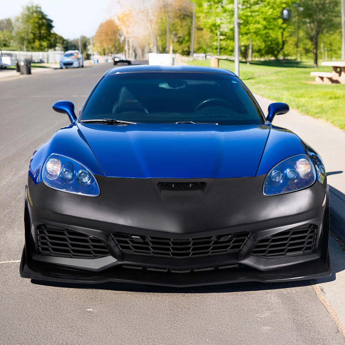Front Bumper Cover for Chevy Corvette C6 06-13 C7 ZR1 Style Conversion