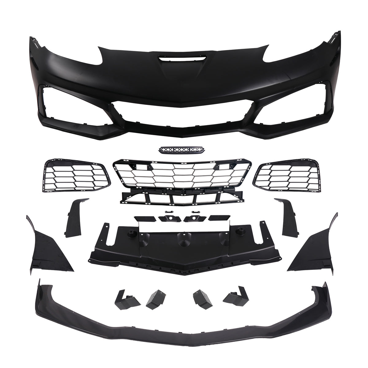 Front Bumper Cover for Chevy Corvette C6 06-13 C7 ZR1 Style Conversion