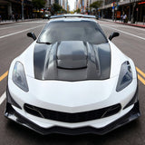 2014-2019 Chevy Corvette C7 ZR1 Style Hood Scoop Vent Black Aluminum