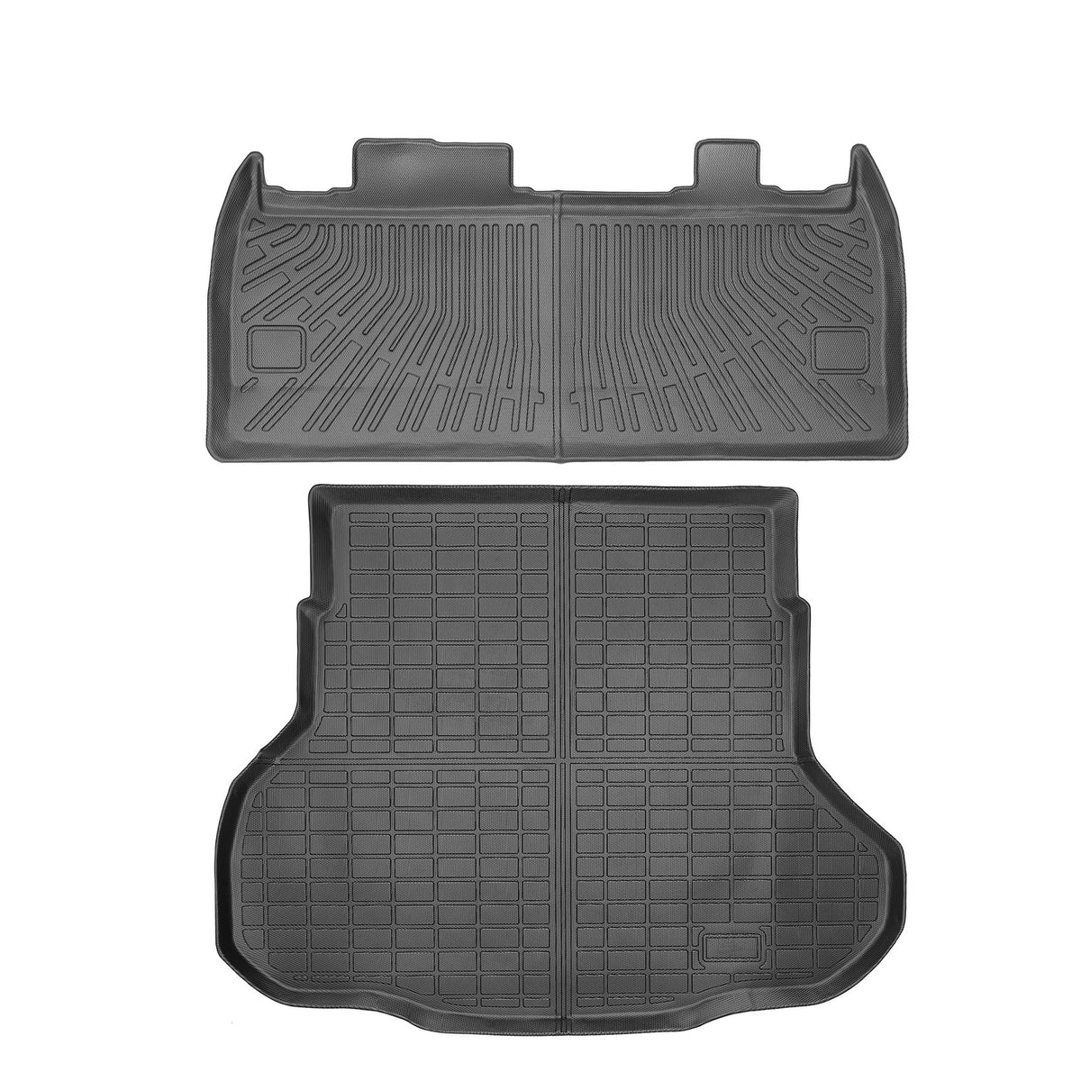 2025-2026 Kia K4 Sedan Waterproof Rear Cargo Trunk + Backrest Mats TPE
