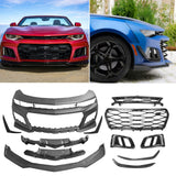 2019-2024 Chevy Camaro Unpainted ZL1 Style Front Bumper Cover + Canard
