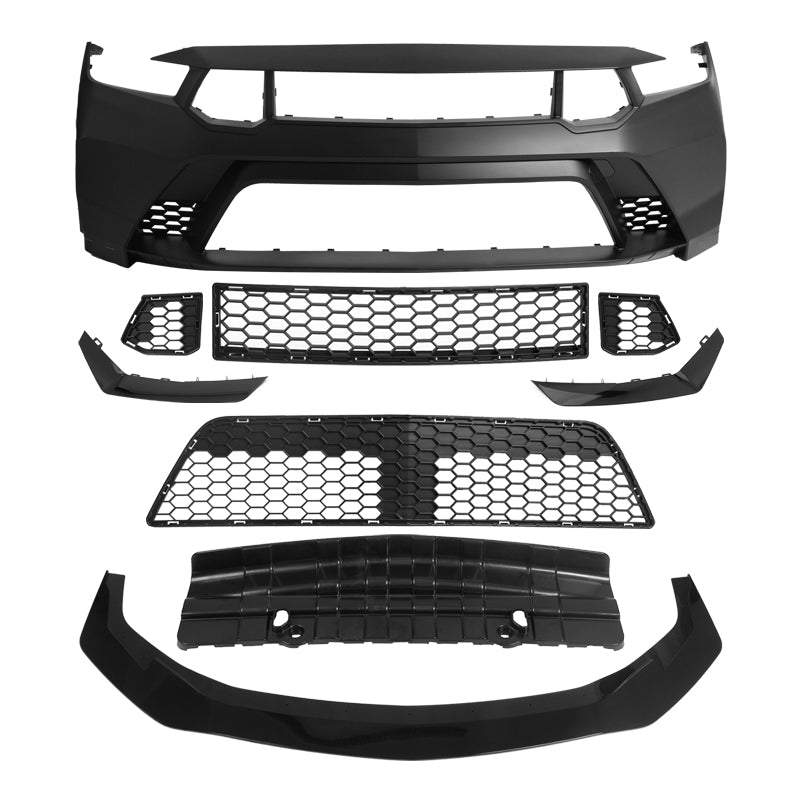 2024-2026 Ford Mustang GTD Style Front Bumper Cover w/ Gloss Black Lip