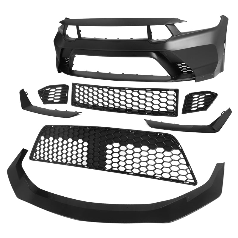 2024-2026 Ford Mustang GTD Style Front Bumper Cover w/ Gloss Black Lip