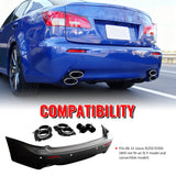 2006-2013 Lexus IS250 IS350 IS F Style Rear Bumper Cover W/Muffler Tip