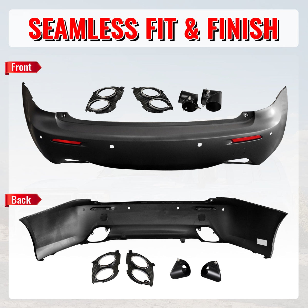 2006-2013 Lexus IS250 IS350 IS F Style Rear Bumper Cover W/Muffler Tip