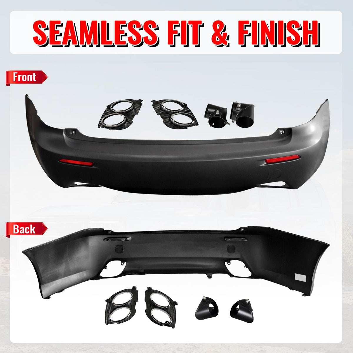 2006-2013 Lexus IS250 IS F Style Rear Bumper Cover W/O PDC W/Muffler
