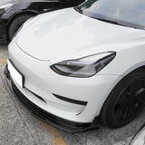 2017-2023 Tesla Model 3 V4 3PCS Front Bumper Lip w/ Winglets ABS