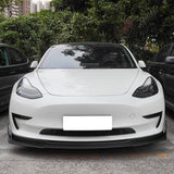 2017-2023 Tesla Model 3 V4 3PCS Front Bumper Lip w/ Winglets ABS