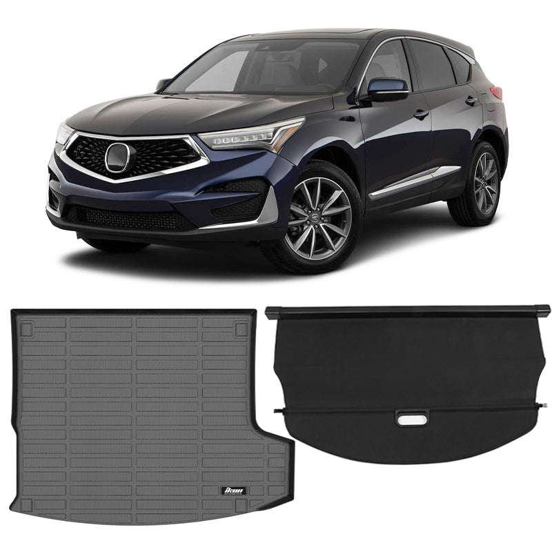 2019-2026 Acura RDX 5 Seats 3D Trunk Mat Cargo Liner + Cargo Cover TPE