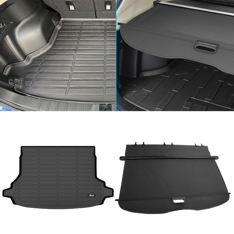 2019-2024 Subaru Forester 3D Trunk Mat Cargo Liner + Cargo Cover TPE