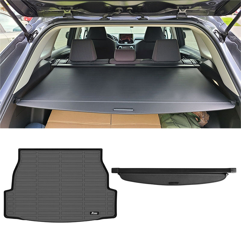 2019-2025 Toyota RAV4 3D Trunk Mat Cargo Liner + Cargo Cover TPE