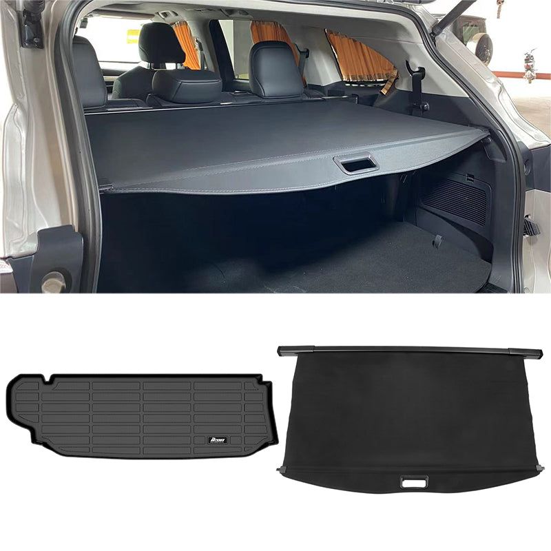 2020-2026 Toyota Highlander 3D Trunk Mat Cargo Liner + Cargo Cover TPE