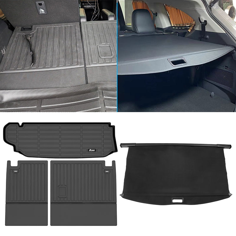 2020-2026 Toyota Highlander 3D Trunk Mat + Cargo Cover + Backrest Mat
