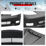 2006-2013 Corvette Z06 Style Front Bumper Cover w/ Carbon Fiber Print Lip