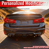 2017-2020 BMW G30 Gloss Black Rear Diffuser M5 CS Style Black Quad Exhaust