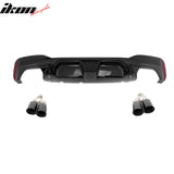 2021-2023 BMW G30 Gloss Black Rear Diffuser M5 CS Style Black Quad Exhaust
