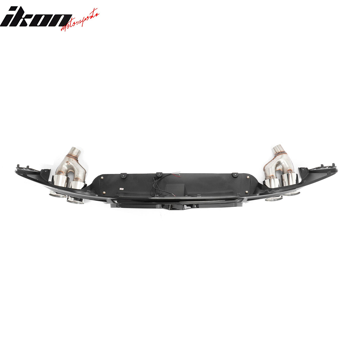 2021-2023 BMW G30 5 Series CS Style Rear Diffuser w/ LED Silver Quad Tips