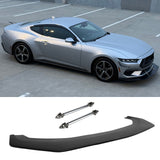 2024-2026 Mustang Ecoboost& GT Front Splitter w/ Stainless Steel Rods
