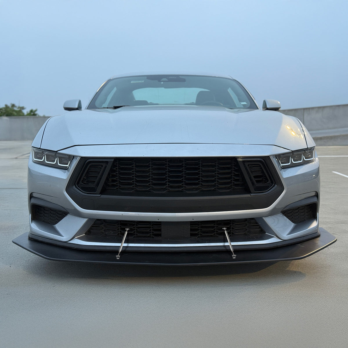 2024-2026 Mustang Ecoboost& GT Front Splitter w/ Stainless Steel Rods