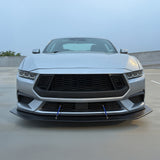 2024-2026 Mustang Ecoboost& GT Front Splitter w/ Stainless Steel Rods