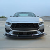2024-2026 Mustang Ecoboost& GT Front Splitter w/ Stainless Steel Rods