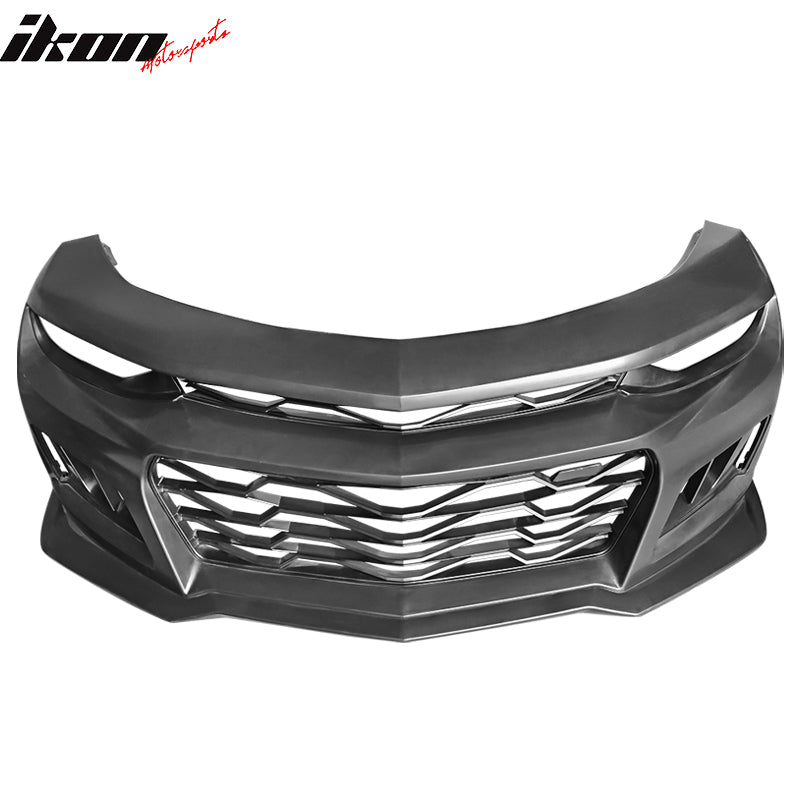 2019-2024 Chevy Camaro ZL1 Style Front Bumper Cover Gloss Black Canard