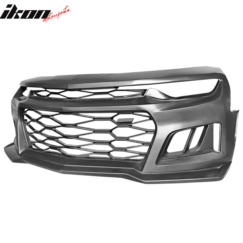 2019-2024 Chevy Camaro ZL1 Style Front Bumper Cover Gloss Black Canard