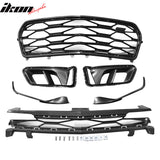 2019-2024 Chevy Camaro ZL1 Style Front Bumper Cover Gloss Black Canard
