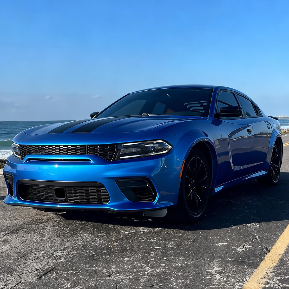 15-23 Dodge Charger Front + Rear Bumper Cover + Fender Flare +Diffuser