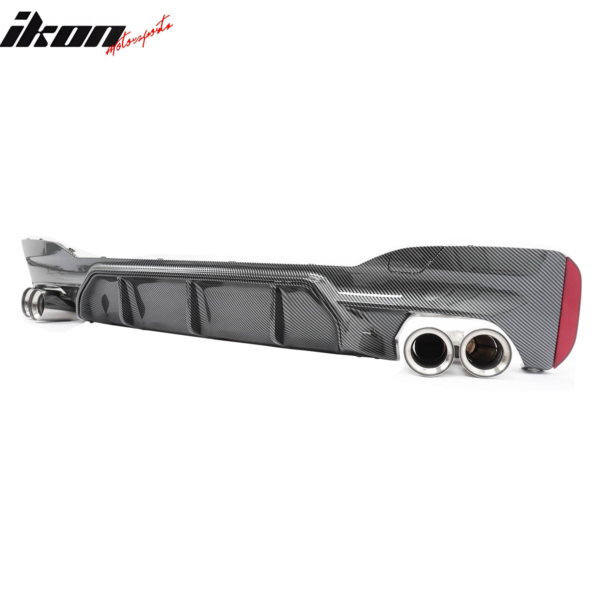 Rear Diffuser for BMW G30 2021-2023 Competition Style CF Print Silver Quad Tips