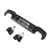 2021-2023 BMW G30 5 Series MP Style Rear Diffuser+ Black Quad Exhaust