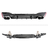 2021-2023 BMW G30 5 Series MP Style Rear Diffuser+ Black Quad Exhaust