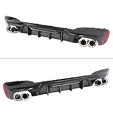 2021-2023 BMW G30 5 Series MP Style Rear Diffuser+ Silver Quad Exhaust