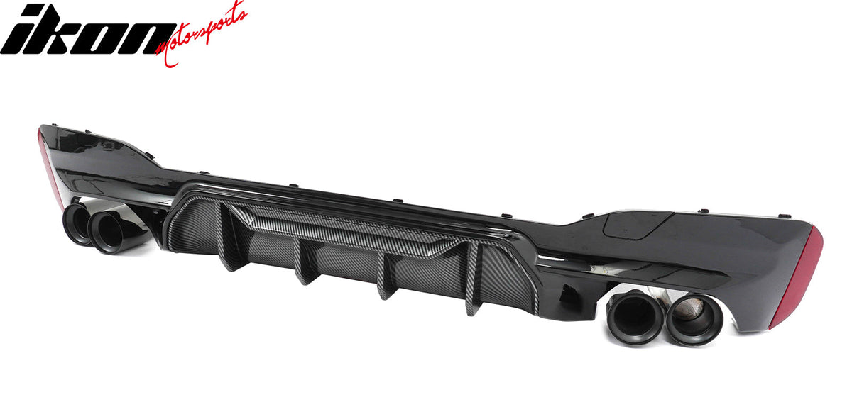 2017-2020 BMW G30 5 Series MP Style Rear Diffuser+ Black Quad Exhaust