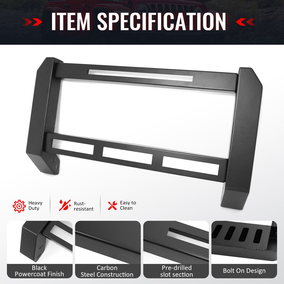 2015-2020 Ford F-150 Bull Bar Front Brush Bumper Grille Guard