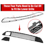 2011-2014 Chrysler 300 SRT8 Front Bumper Lower Grille SRT8 Style Chrome& Gloss Black ABS Mesh Grill Replacement