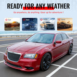 2011-2014 Chrysler 300 SRT8 Chrome& Gloss Black Front Bumper Upper Lower Grille ABS w/ Halogen Fog Lights