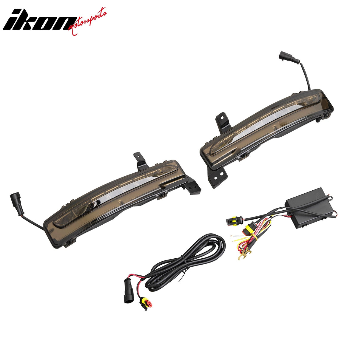 2015-2023 Chrysler 300 SRT Style Front Bumper Cover Unpainted Black PP Replacement Conversion with DRL, Fog Lights and Matte Black Upper Lower Grille